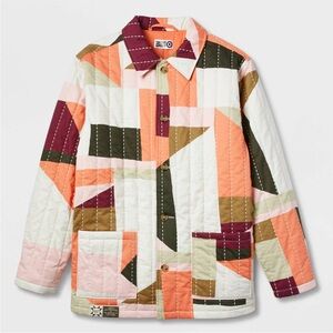 Gee's Bend x Target Black History Month Quilted Jacket Cream/Orange NEW